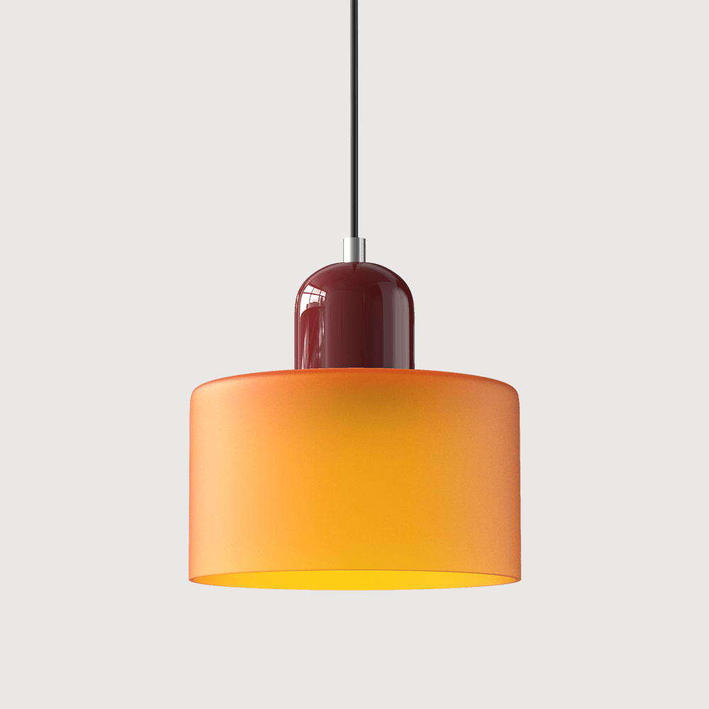 Glas-Hängelampe im Bauhaus-Stil mit handgewebtem Finish für Esszimmer und Wohnzimmer | Sansoti