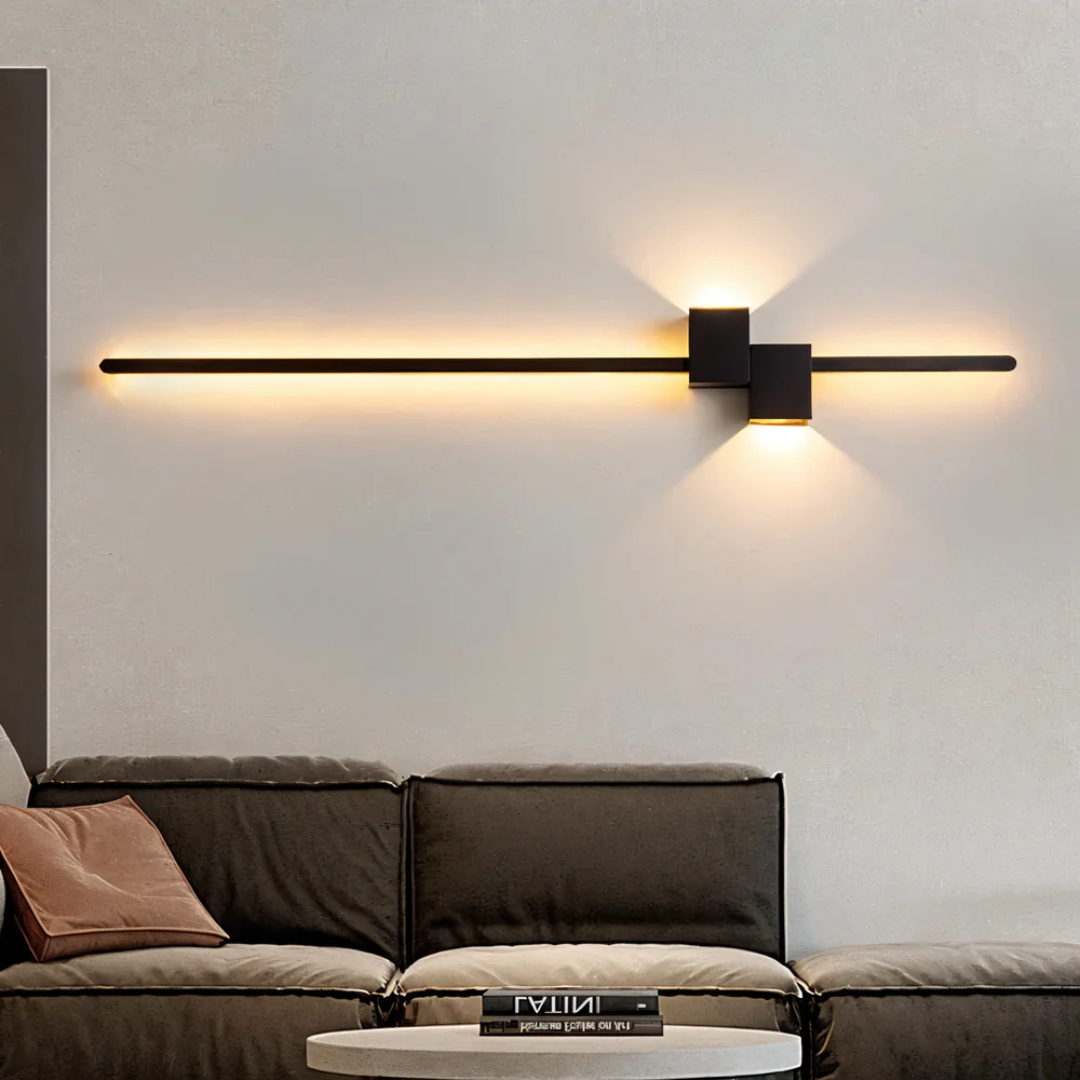 Applique Murale LED Moderne Aluminium 62cm Blanc Chaud Noir Blanc Or | Sansoti