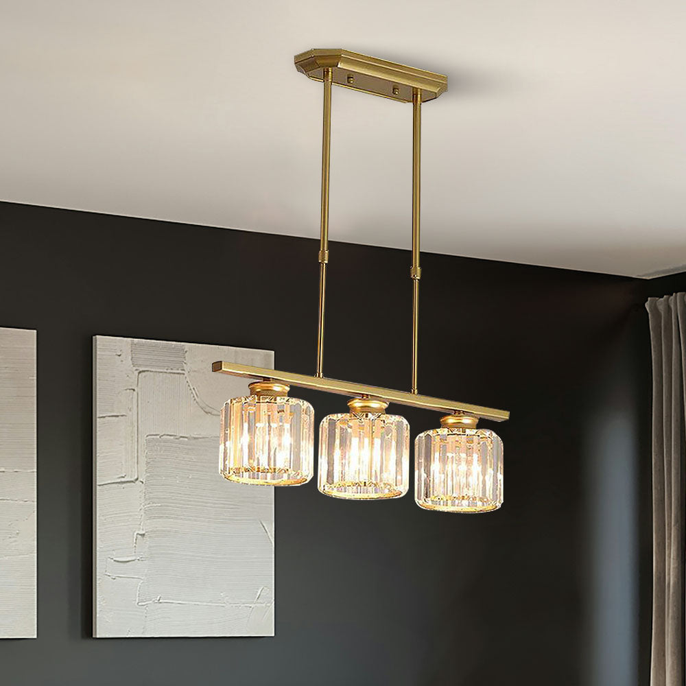 Hängeleuchte Esstisch Glas Schwarz Gold 3- oder 4-flammig E27 Modern | Sansoti
