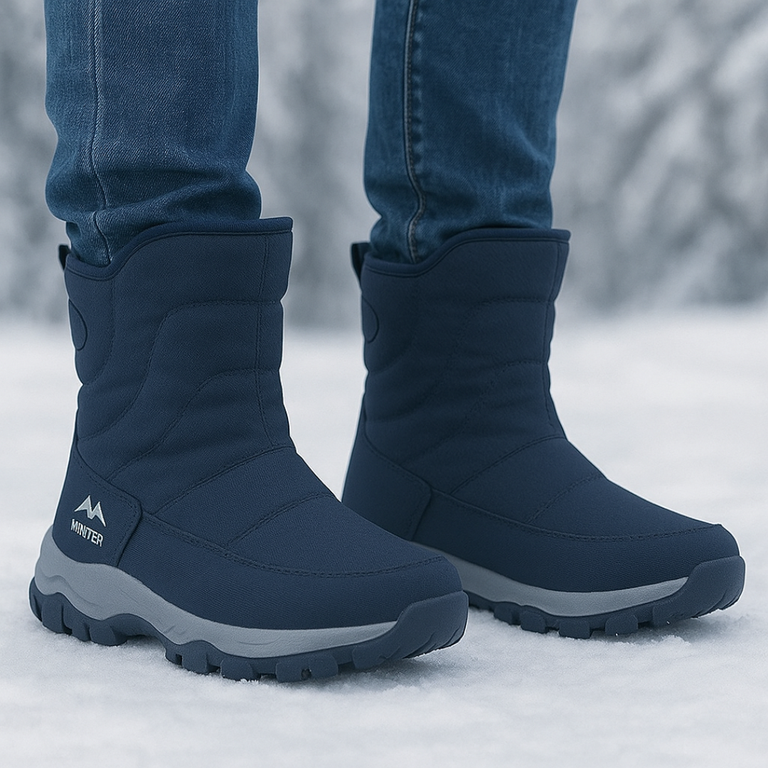 Chaussures d'hiver imperméables pour hommes avec semelle antidérapante et doublure chaude en peluche pour un confort optimal lors des froides journées d'hiver | Sansoti