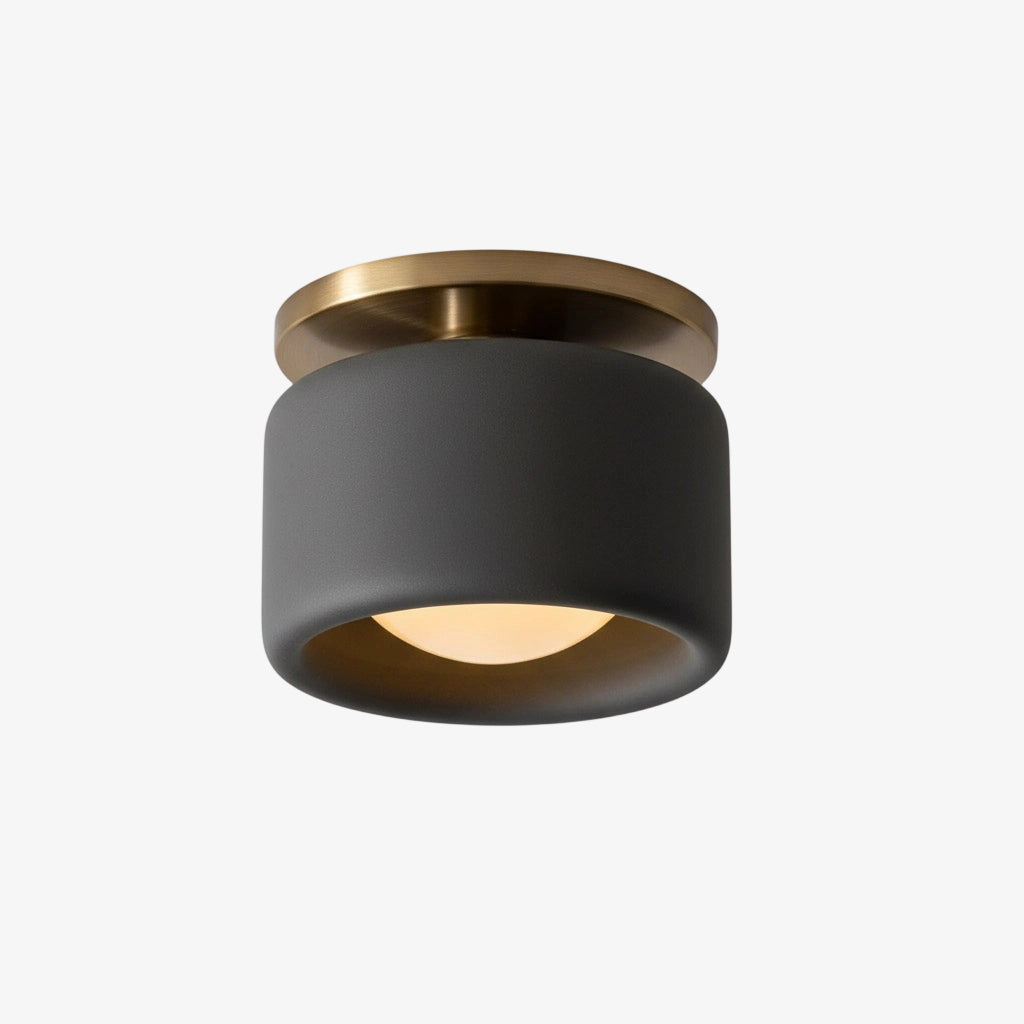 Porcelain Ceiling Lamp Round Modern – Soft Ambient Lighting for Hall Office Kitchen | Sansoti