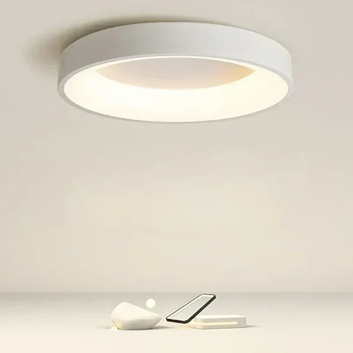 Runde LED-Deckenlampe Minimalistisches Design Warmes Licht Energiesparend Wohnzimmer Schlafzimmer Büro Beleuchtung Modernes Interieur | Sansoti
