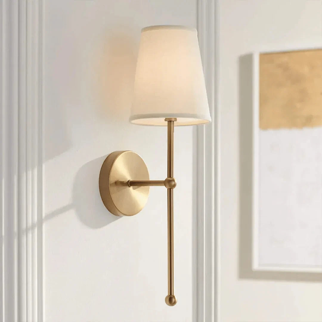 Wireless Rechargeable LED Wall Light with Remote Control 57cm Metal Black Gold Timer Dimmable Ambient Light | Sansoti