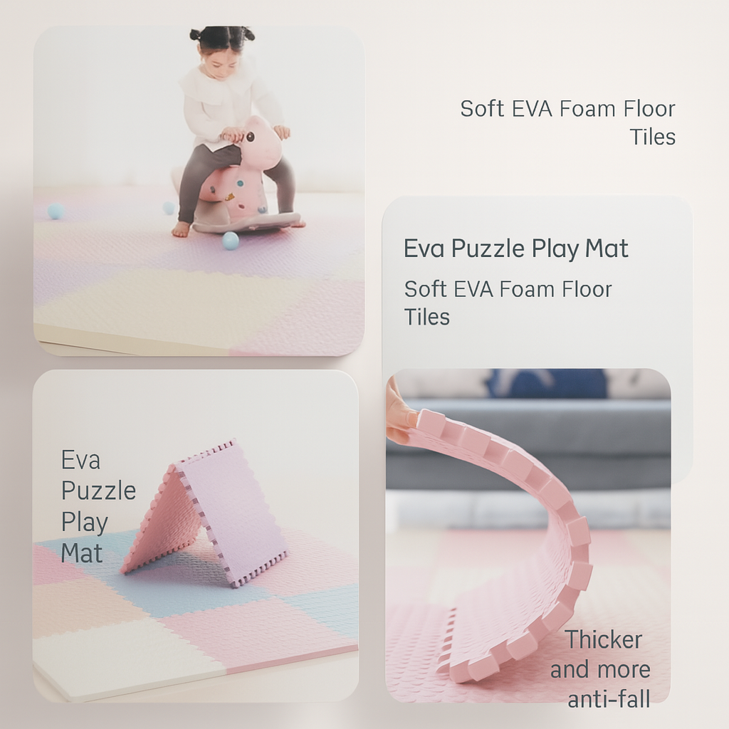 Puzzelmat Baby EVA Foam Vloertegels 30x30cm Antislip Speelmat Kinderen Kruipmat Zachte Speelvloer Babykamer Speelkamer | Sansoti