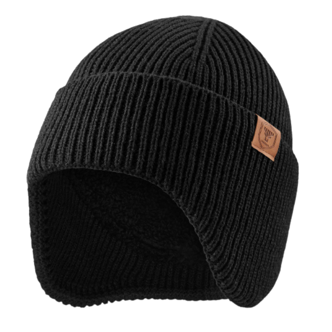 Bonnet d’hiver en maille avec couvre-oreilles et doublure polaire douce, unisexe, outdoor, sports d’hiver, ski, randonnée | Sansoti