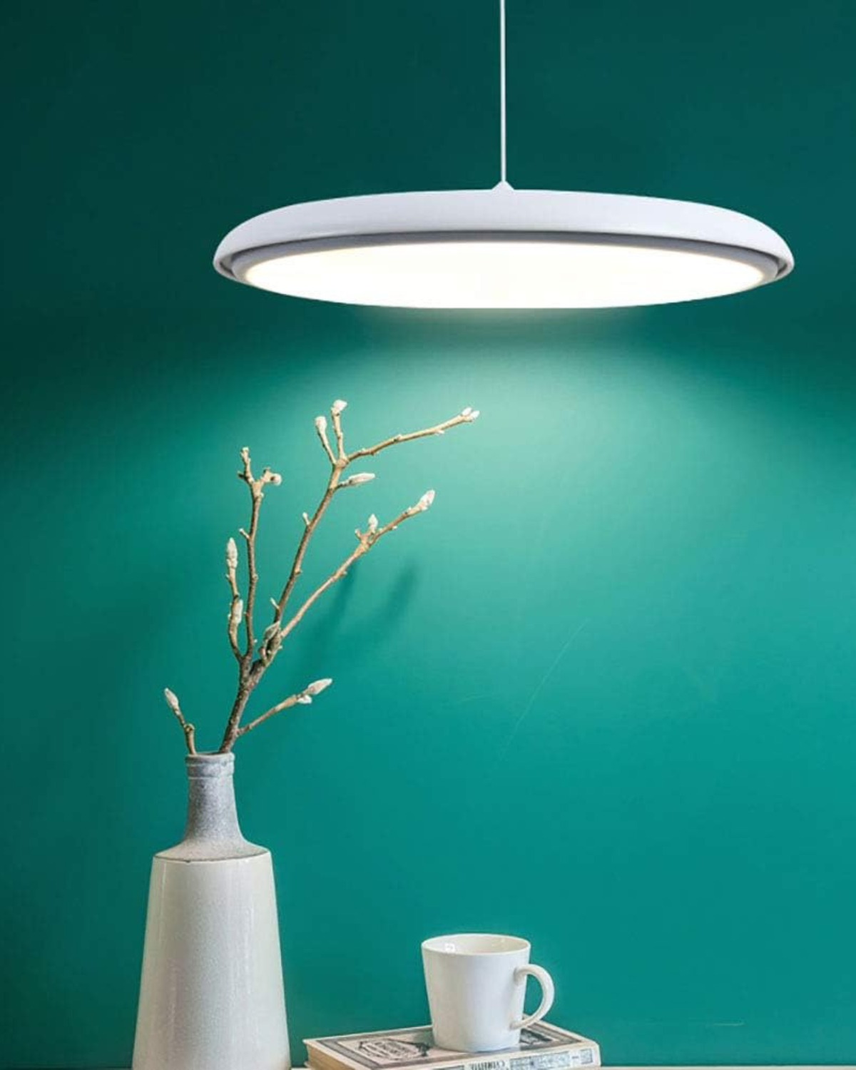 Round Pendant Lamp with Soft Light Diffusion Black Gray Green Pink White Orange ø25cm ø40cm Modern Scandinavian Design for Dining Room Living Room Workspace | Sansoti