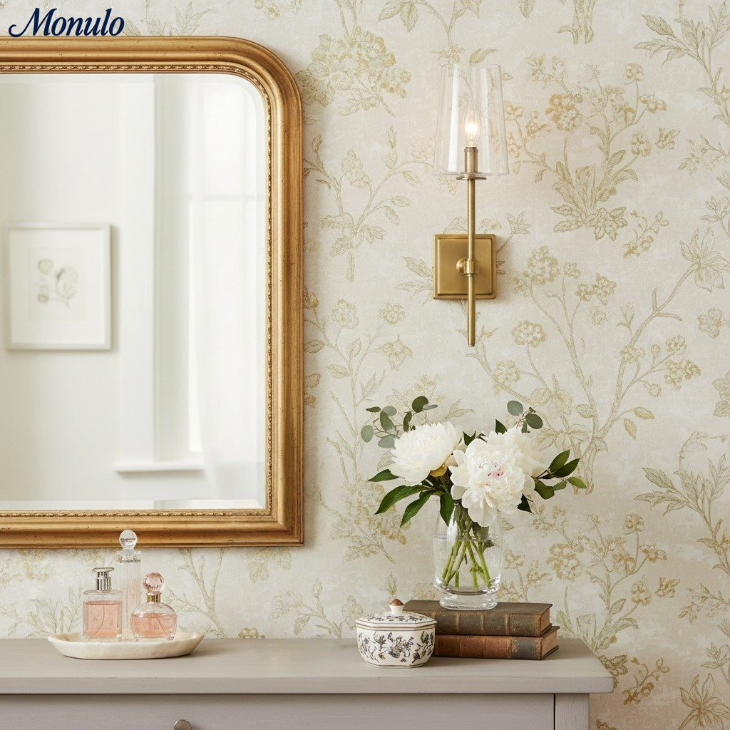 Applique murale en verre transparent – configuration simple à triple – éclairage élégant pour salle de bain | Sansoti