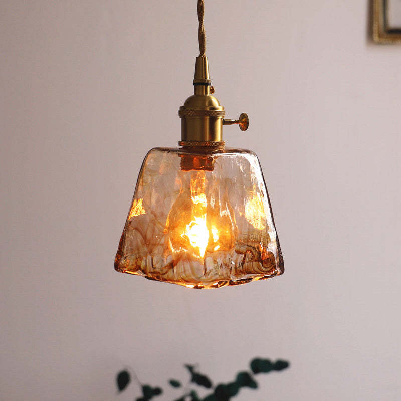 Hanglamp Glas Messing Industrieel Warm Licht Woonkamer Eetkamer Slaapkamer Retro Design E27 Fitting Sfeer | Sansoti