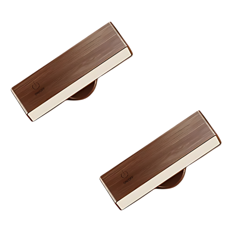 Wireless Wall Lamp with Touch Control Wooden Dimmable Timer 3 Light Modes Rechargeable USB Ambient Light Reading Lamp | Sansoti