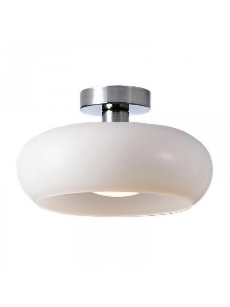 Ceiling Lamp Glass Disc Bauhaus Design Brass or Chrome Orange Yellow or White Glass Retro Stylish Lighting | Sansoti