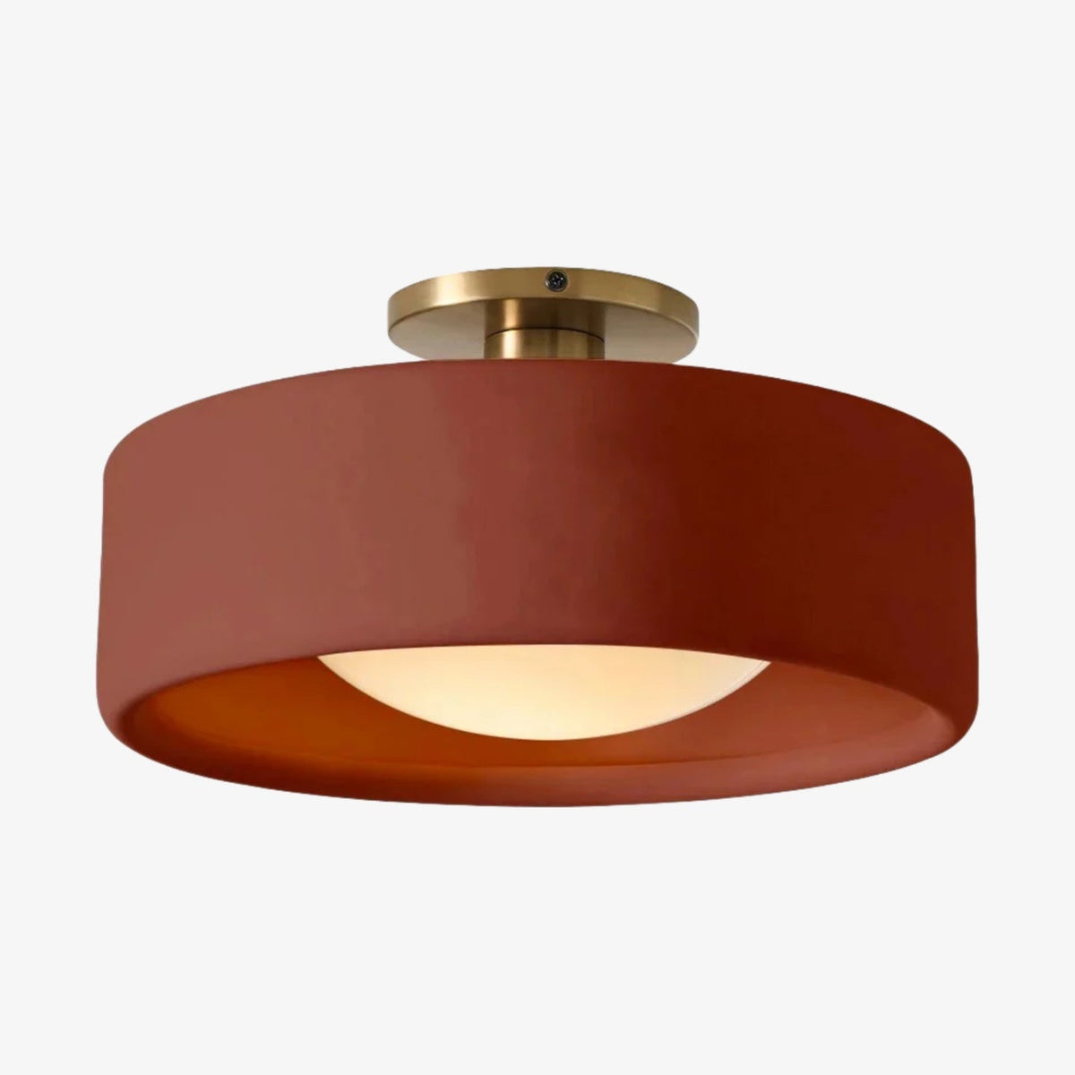 Porcelain Ceiling Lamp Round Modern – Soft Ambient Lighting for Hall Office Kitchen | Sansoti