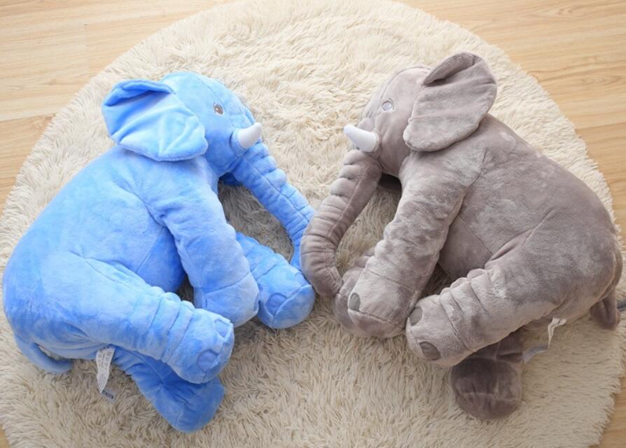 Pluche Olifant Knuffel Kussen voor Kinderen – Zachte Babykamer Decoratie in 60 of 80 cm voor Fotoshoots | Sansoti