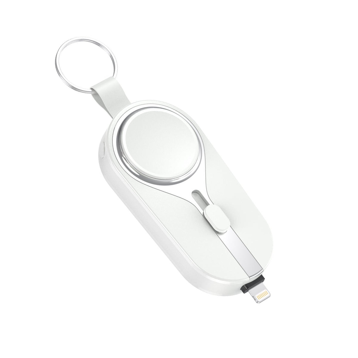 Draadloze oplaadclip powerbank karabijnhaak compact zwart telefoon smartwatch oplader sleutelhanger draagbare lader | Sansoti
