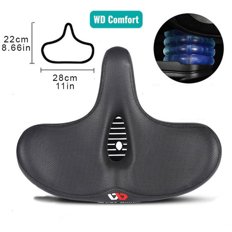 Ergonomisch Fietszadel Breed Ademend 23cm Gel Vulling Comfortabel Rijden Lange Tochten Universeel Pasvorm | Sansoti