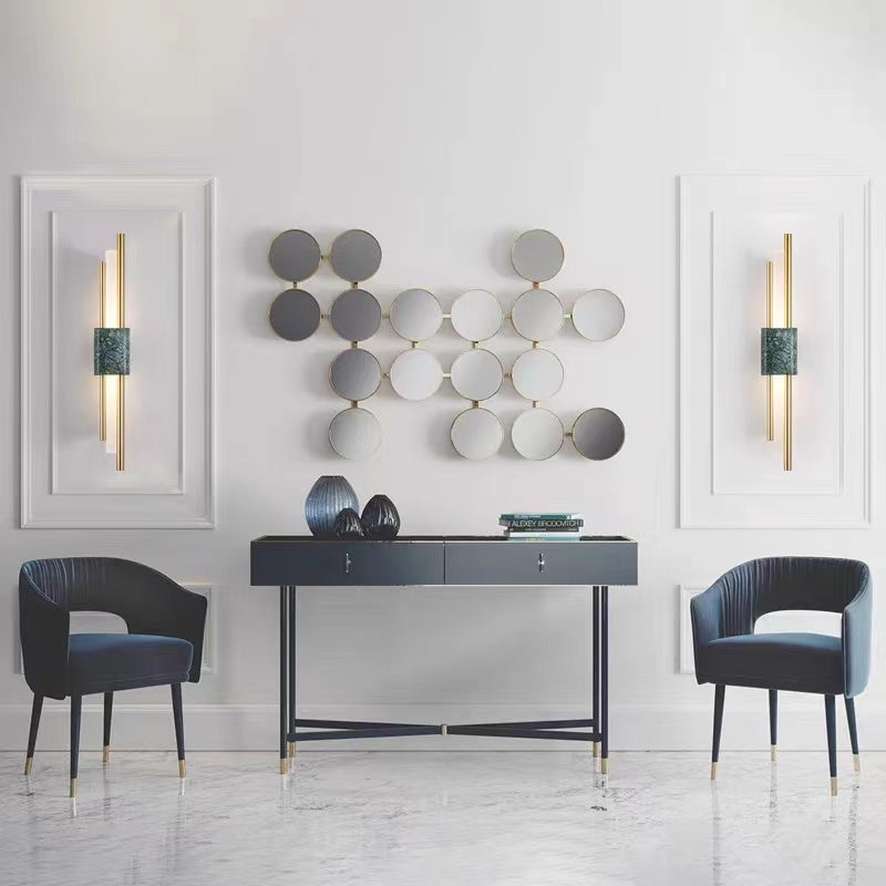 Moderne Wandlamp Metaal Marmer LED Warm Wit Licht Slaapkamer Woonkamer Gang Elegant Interieur Verlichting | Sansoti