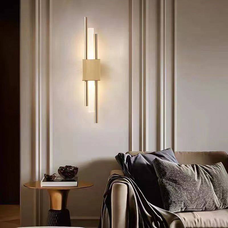 Moderne Wandlamp Metaal Marmer LED Warm Wit Licht Slaapkamer Woonkamer Gang Elegant Interieur Verlichting | Sansoti