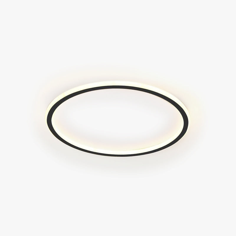 Modern LED Round Ceiling Light in White or Black Metal and Acrylic, Dimmable Ceiling Lighting for Bedroom or Living Room | Sansoti