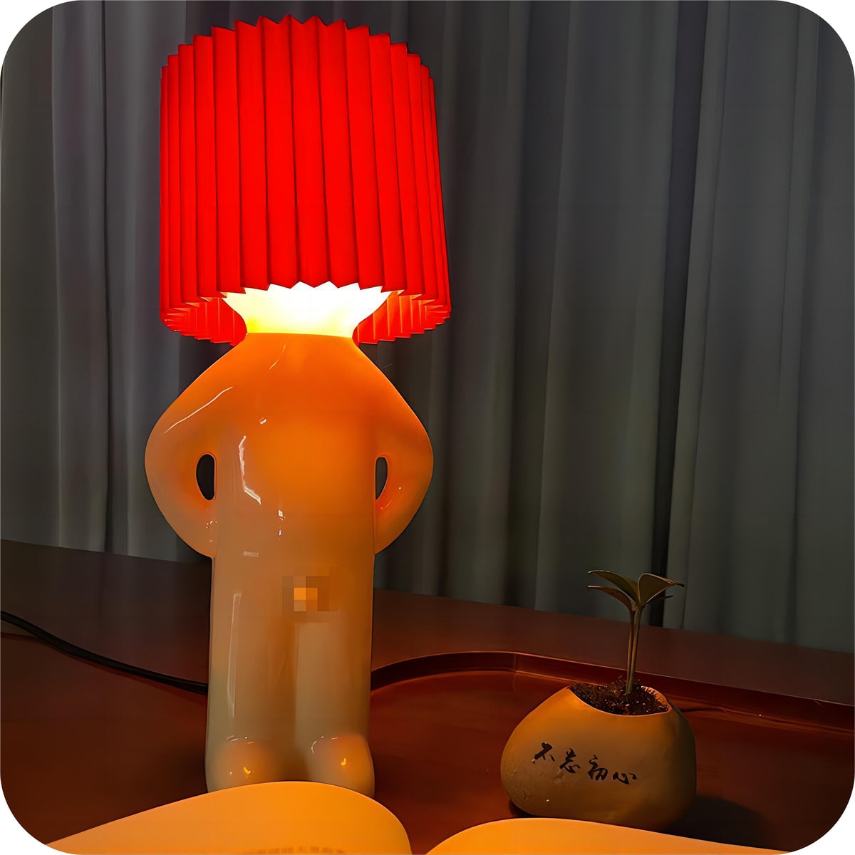 Wireless LED Lamp with Rechargeable Battery Playful Design Decorative Table Lamp Modern Ambient Lighting | Sansoti