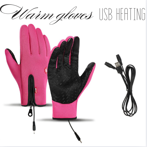 Beheizbare Handschuhe mit USB, Touchscreen, wasserdicht, winddicht für den Winter | Sansoti