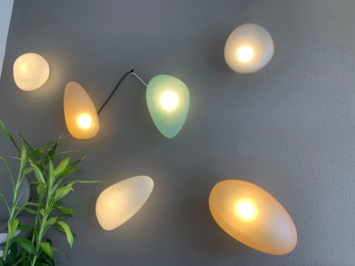 Modern Glass Wall Lamp with Atmospheric Oval Shade – Stylish Minimalist Lighting for Hall, Bedroom, Living Room | Sansoti