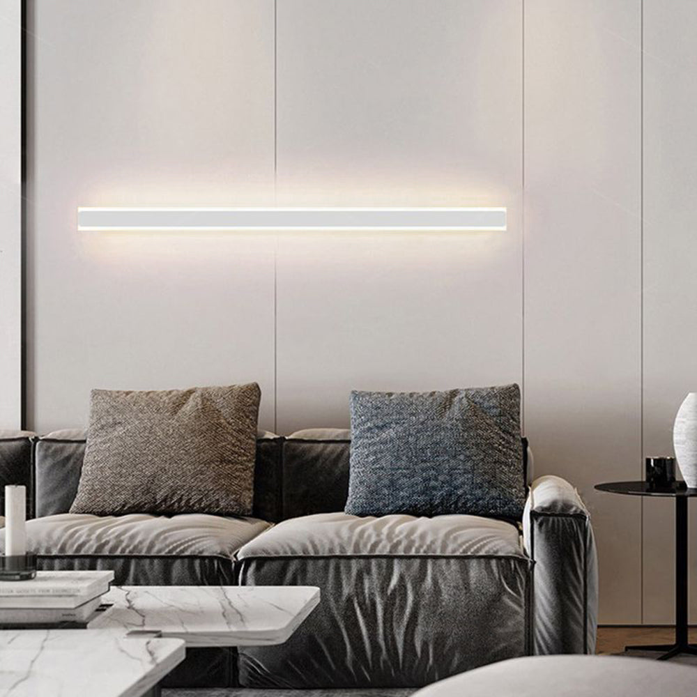 Minimalist Wall Light Metal Acrylic LED Bedroom Living Room 60-120cm Warm Cool Neutral White Linear Design | Sansoti