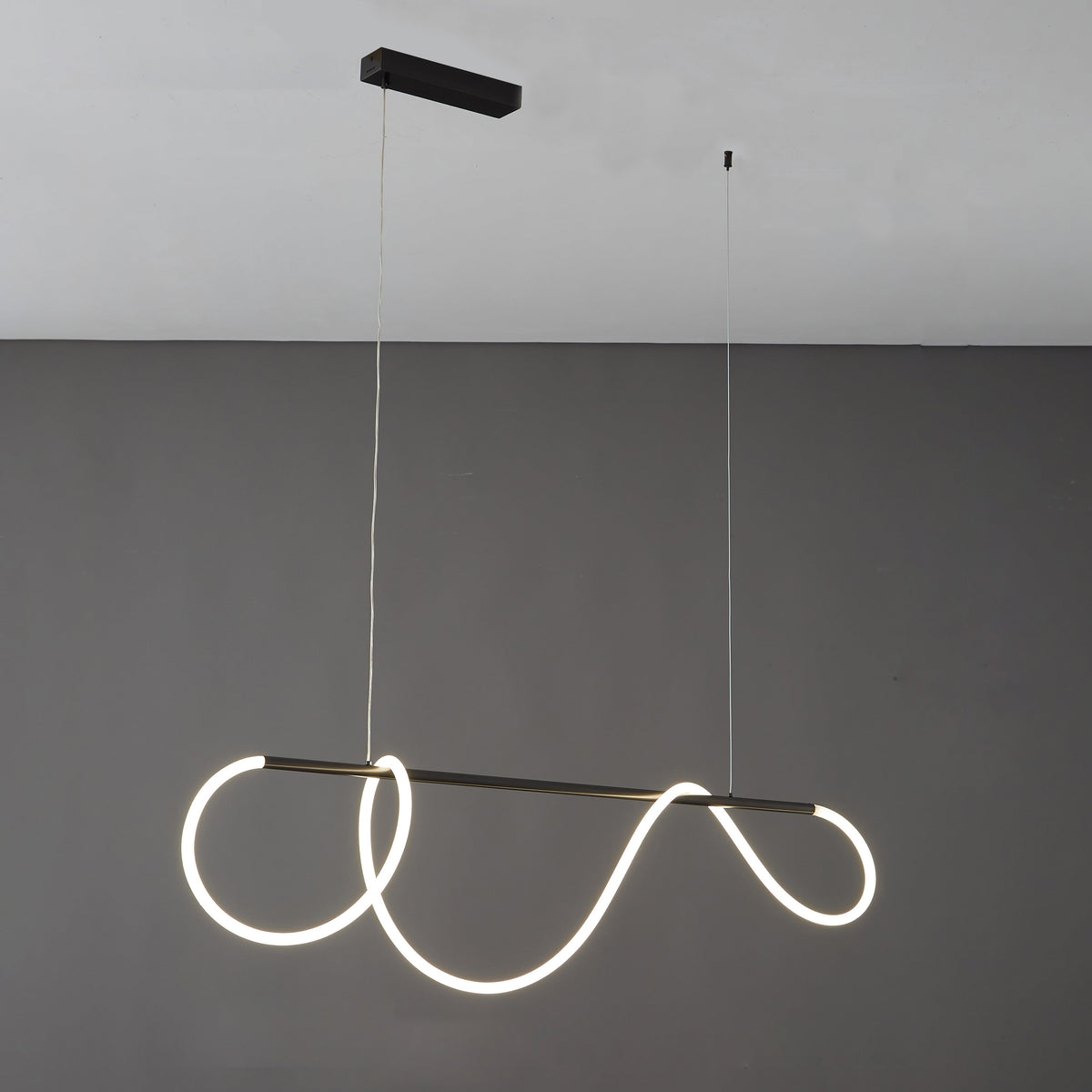 Suspension corde LED cercle laiton dimmable 3 tailles salle à manger salon minimaliste | Sansoti