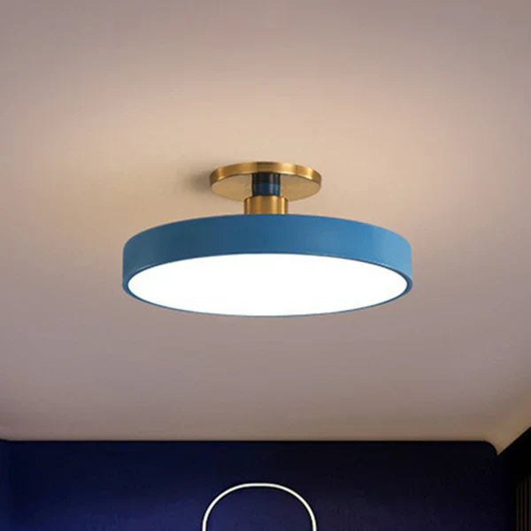 Ronde nordische plafondlamp met geïntegreerde led en zacht diffuus licht voor moderne interieurs | Sansoti