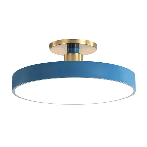 Ronde nordische plafondlamp met geïntegreerde led en zacht diffuus licht voor moderne interieurs | Sansoti
