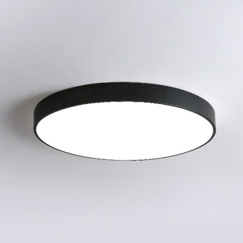 Round LED Ceiling Lamp Scandinavian Design Metal Bedroom Lamp Extra-Thin Ceiling Lighting Nordic Atmospheric Dimmable Surface Mounted | Sansoti