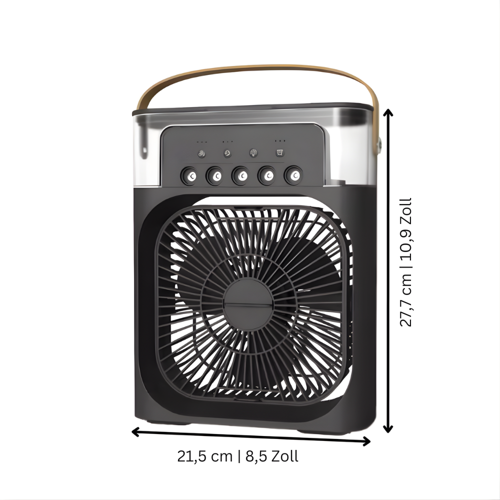 Tragbarer Luftkühler mit Luftbefeuchter USB Tischventilator 21,5 cm für Zuhause Büro Kühlung Sommer | Sansoti