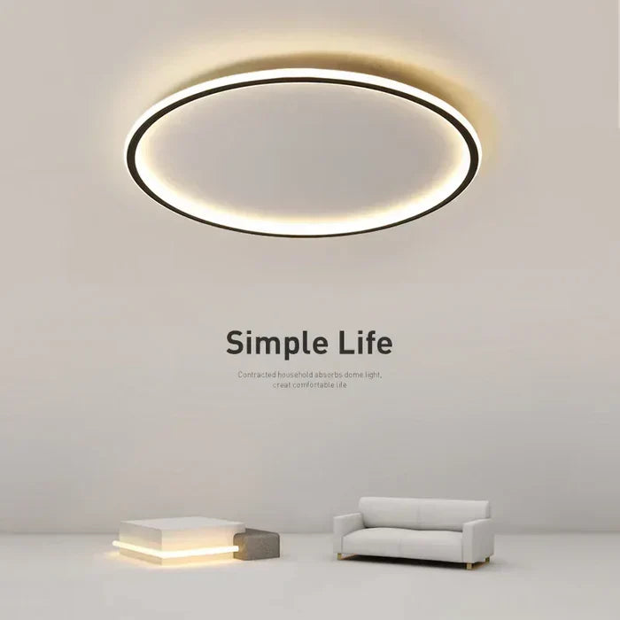 Round Ceiling Lamp Scandinavian Design Gold Black White 20-50cm LED Dimmable Metal Glass Living Room Bedroom Dining Room | Sansoti