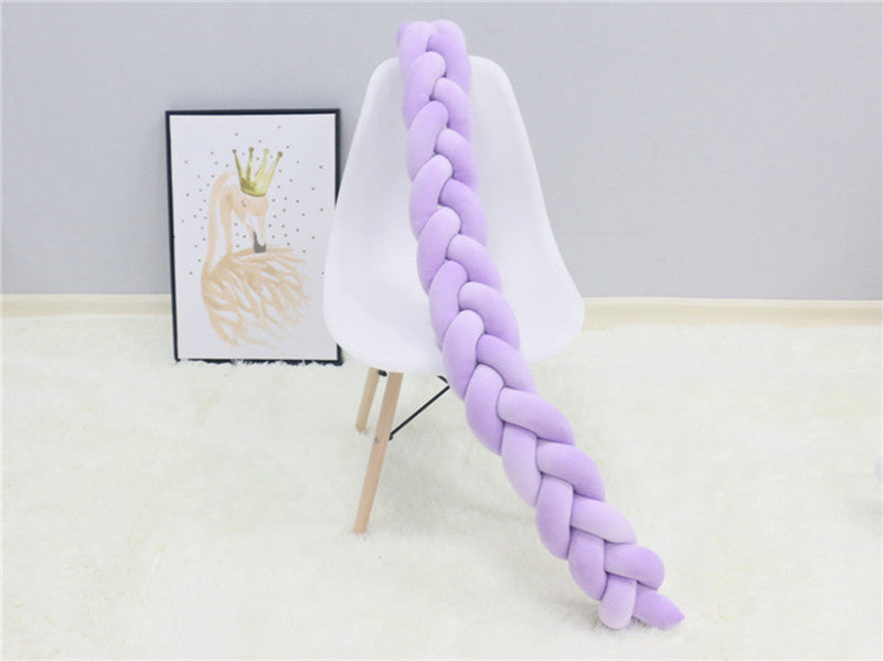 Handgewebter Bettumrandung Babybett 100-500cm Atmungsaktive Baumwolle Schutz fürs Babyzimmer Sicher Weich Verschiedene Farben | Sansoti