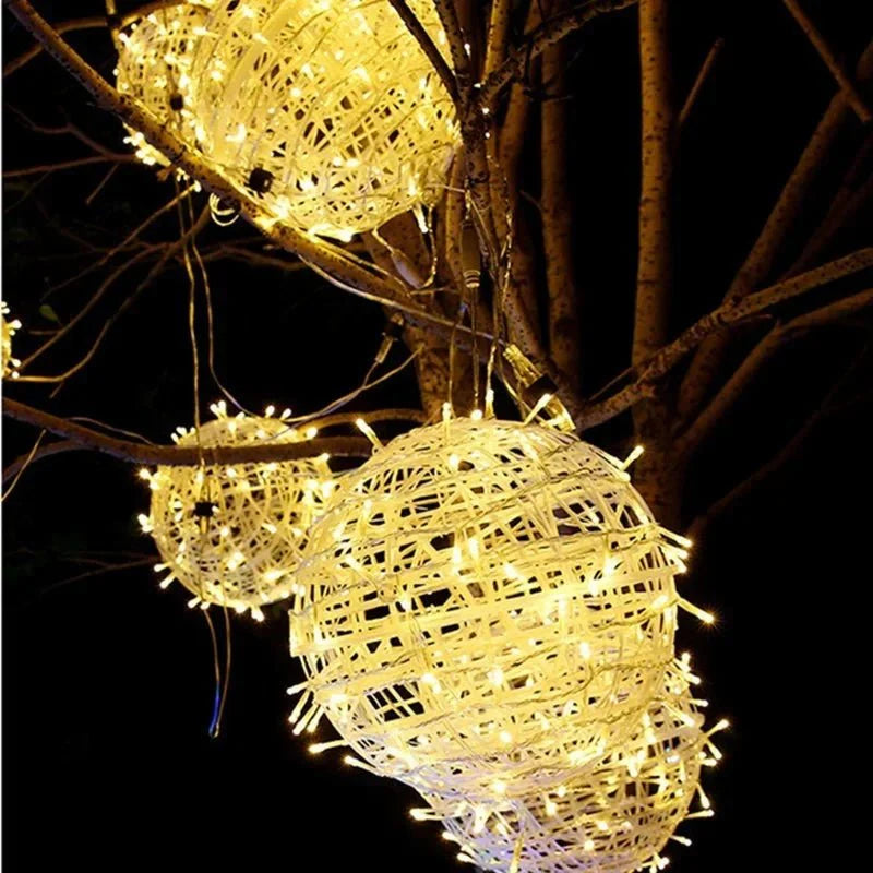 Boule Lumineuse LED Extérieure Étanche 20cm IP65 Blanc Chaud Éclairage Jardin | Sansoti