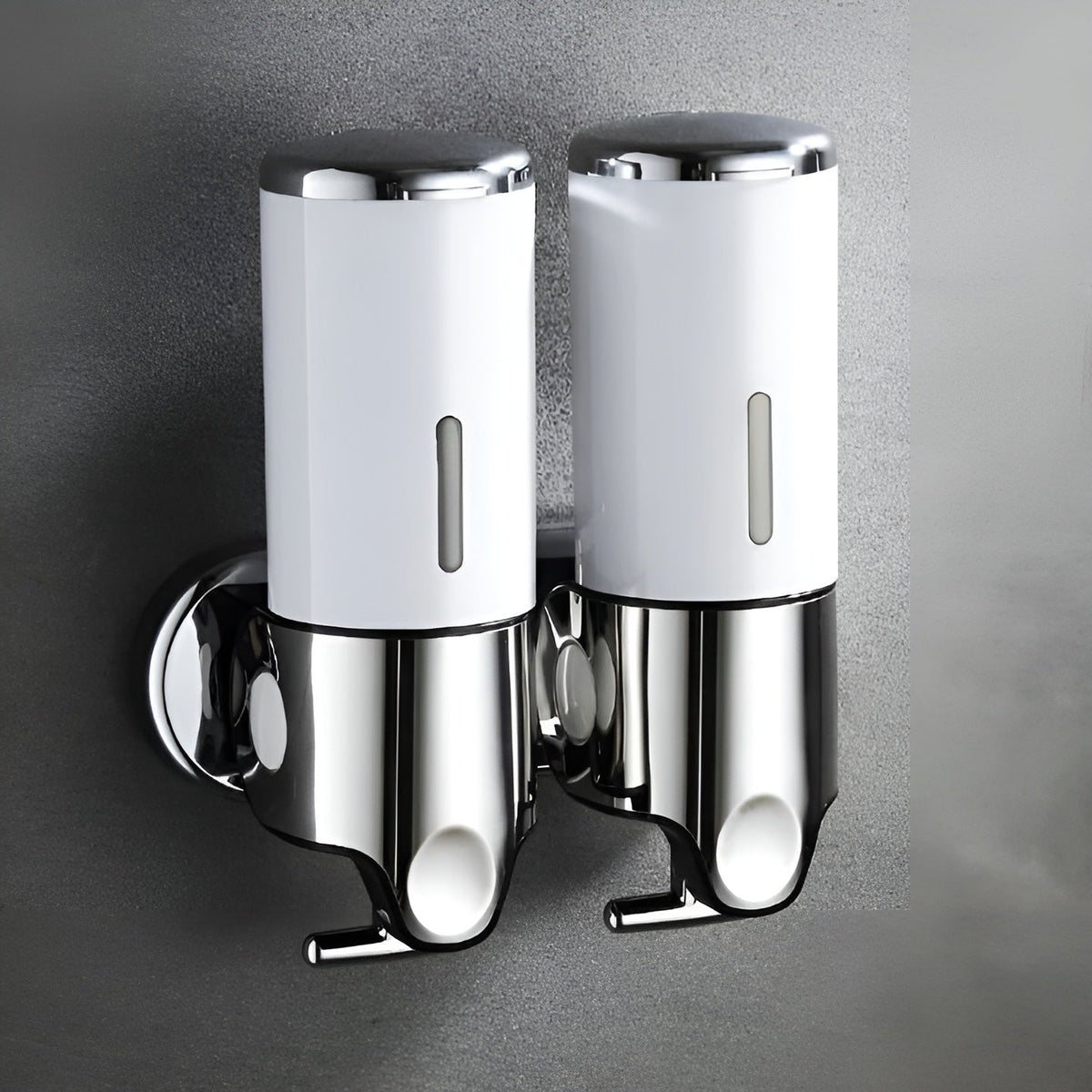 Dispensador de jabón de pared, 500ml, montaje en pared, acero inoxidable, cromado, para baño y cocina, sencillo, doble o triple, jabón líquido | Sansoti