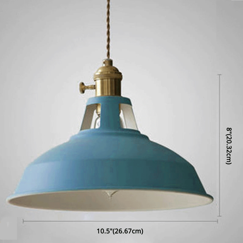 Suspension métallique rétro à 1 lumière pour salle à manger et restaurant – Éclairage style industriel avec chaîne réglable | Sansoti
