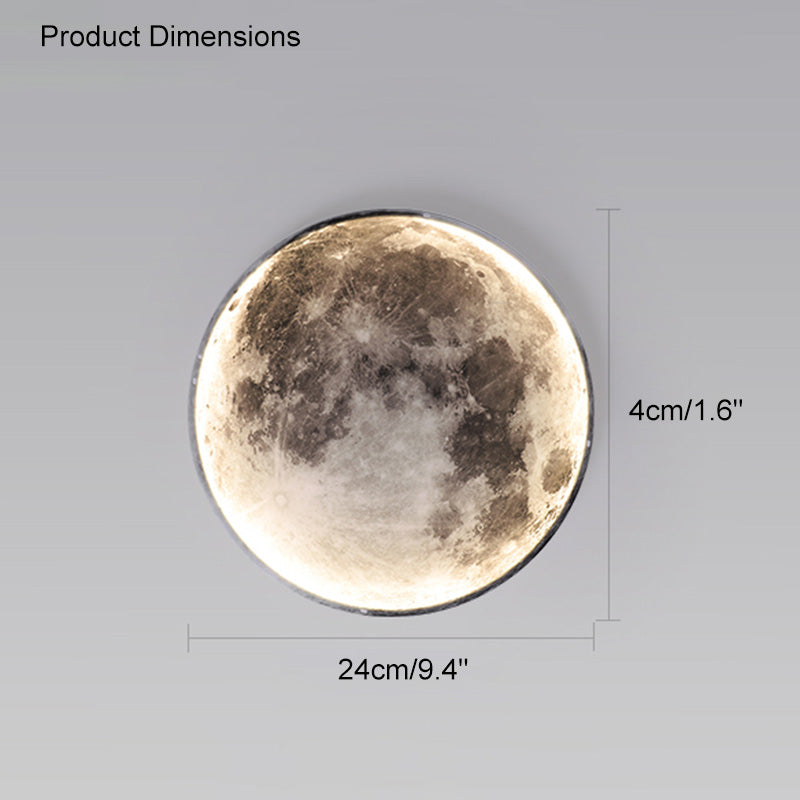 Applique murale lune peinture murale LED dimmable télécommande salon chambre | Sansoti
