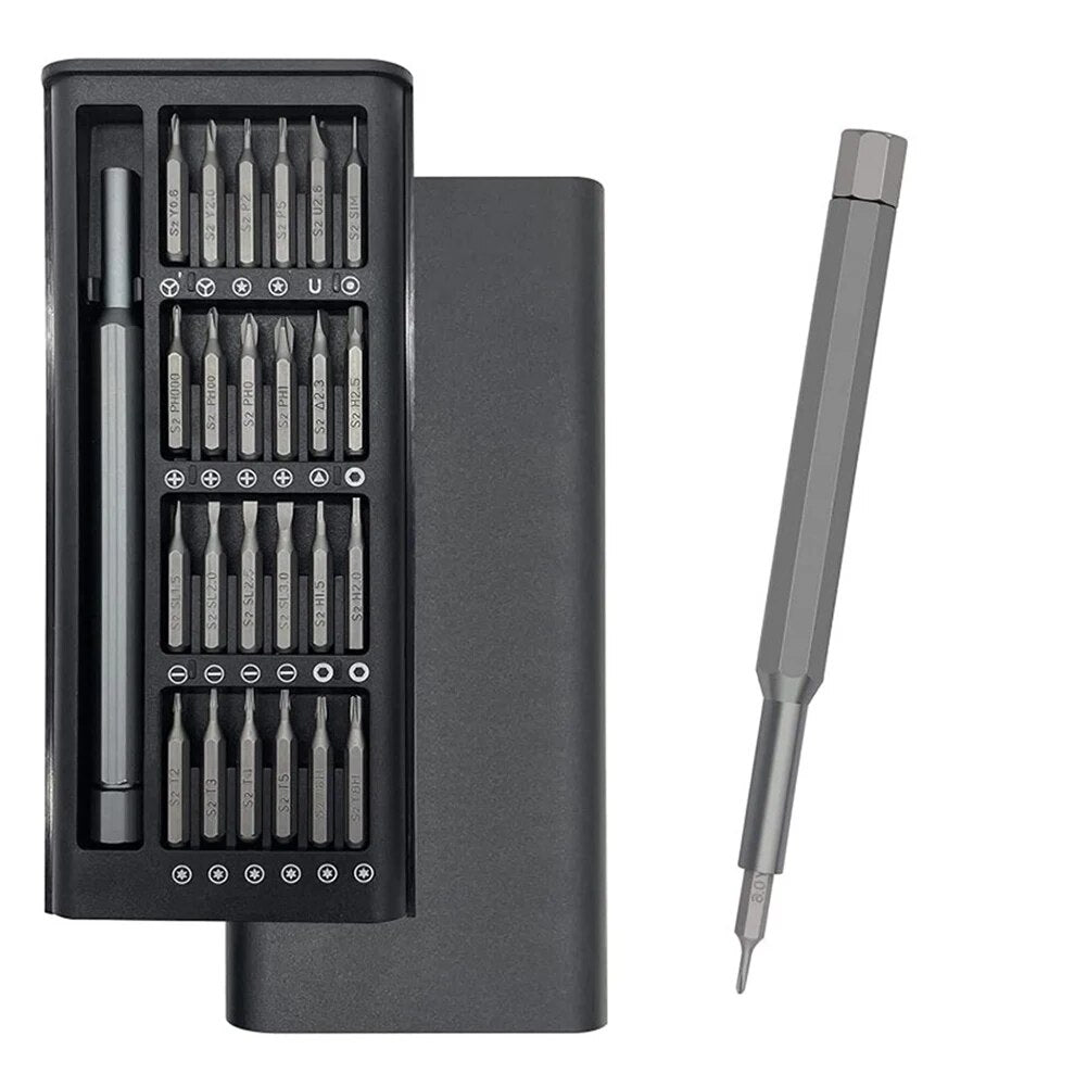 Wireless Rechargeable Mini Precision Screwdriver and Drill Set 25-Piece | Sansoti