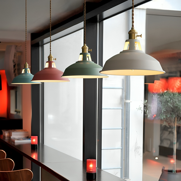 Retro Metalen Hanglamp 1-Lichts voor Eetkamer en Restaurant – Industriële Stijl Verlichting met Verstelbare Ketting | Sansoti