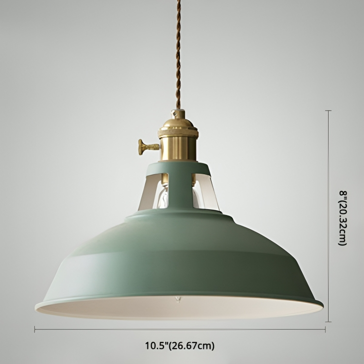 Industrielle Metall-Hängeleuchte Ø20cm mit E27-Fassung im Vintage-Stil für Restaurant, Esszimmer und Wohnzimmer | Sansoti
