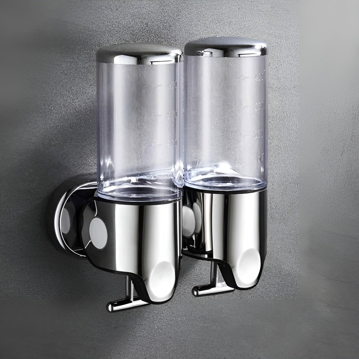Dispensador de jabón de pared, 500ml, montaje en pared, acero inoxidable, cromado, para baño y cocina, sencillo, doble o triple, jabón líquido | Sansoti