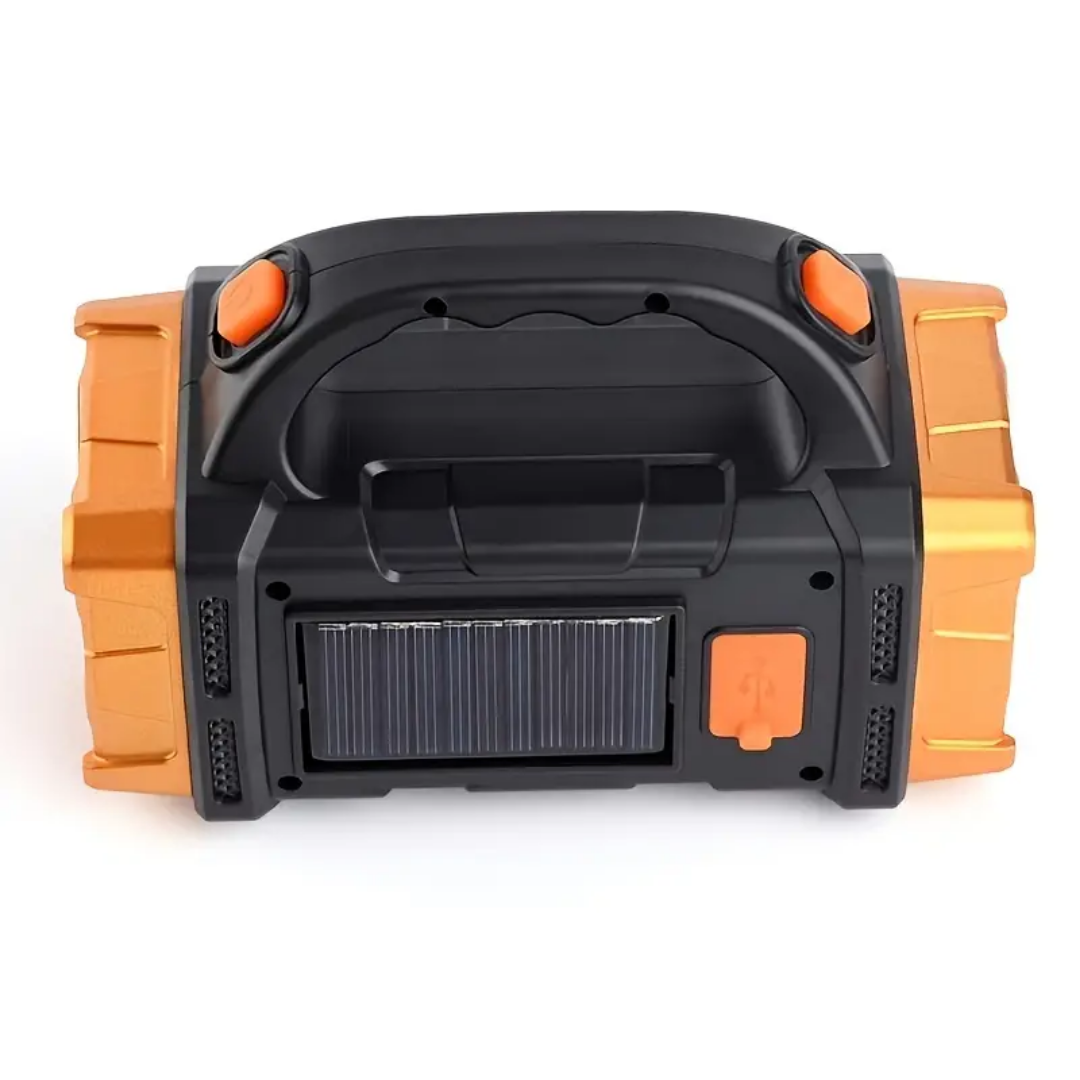 Notfall Taschenlampe 4-in-1 Solar Powerbank USB Wiederaufladbar IP44 Wasserdicht LED Gelb Weiß Camping Notfallset Tragbar Kompakt | Sansoti