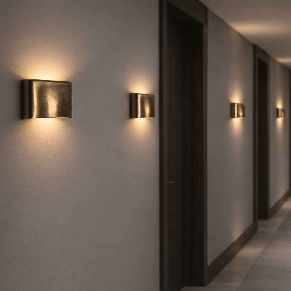Gebogen Wandlamp Goud Aluminium Up & Down 12W LED Verlichting Binnen Buiten Waterdicht Modern Design Woonkamer | Sansoti