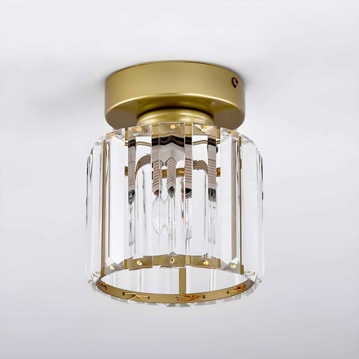 Kilon ceiling lamp crystal cube brass ceiling hallway living room bedroom modern lighting compact | Sansoti