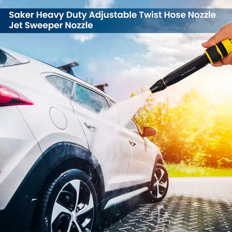 Adjustable Metal Garden Hose Nozzle with Rotating Water Jet and Leak-Proof Connection for Garden Irrigation | Sansoti