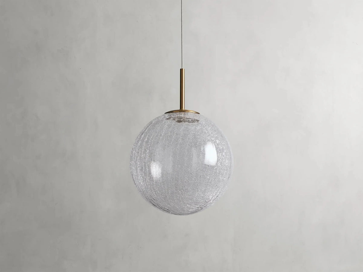 Suspension en verre avec éclairage LED intégré Finition en laiton Design réglable Salle à manger Salon | Sansoti