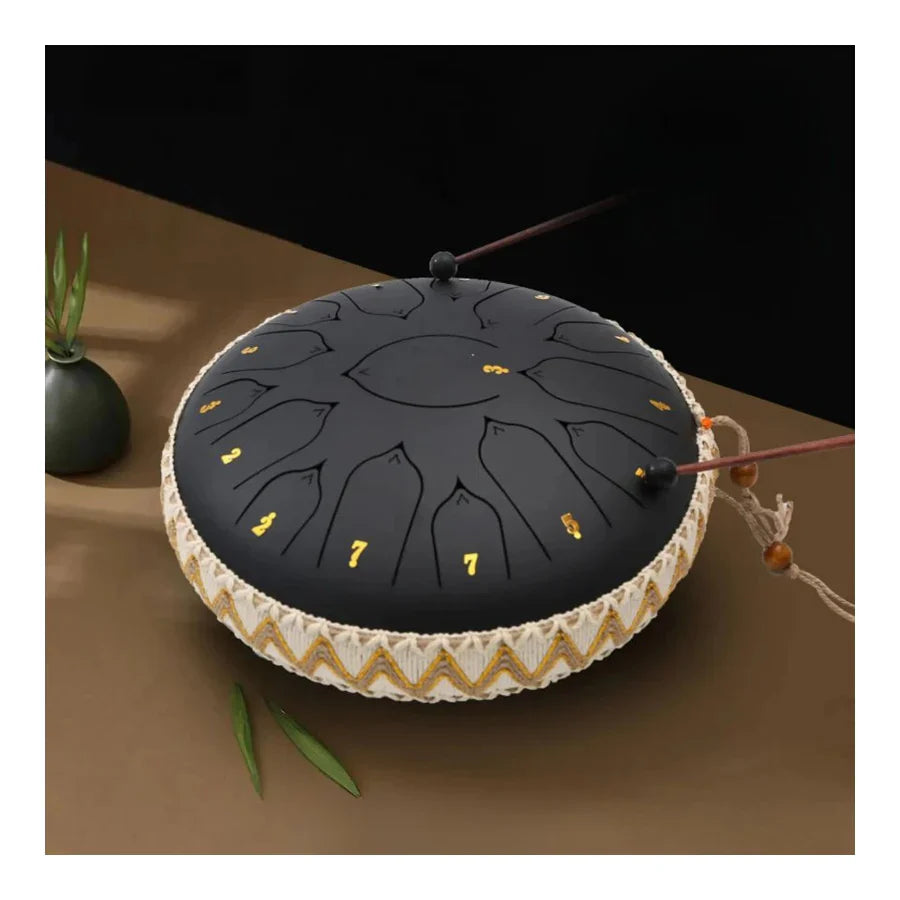 Tambour langue Handpan Anti-stress Tambour de méditation en acier 15cm | Sansoti