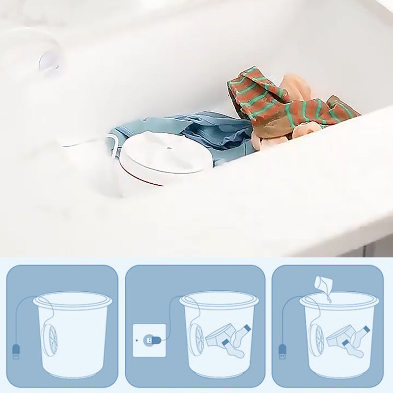Compact Ultrasonic Washing Machine for Travel Small Loads USB-Powered Portable Washing Device | Sansoti