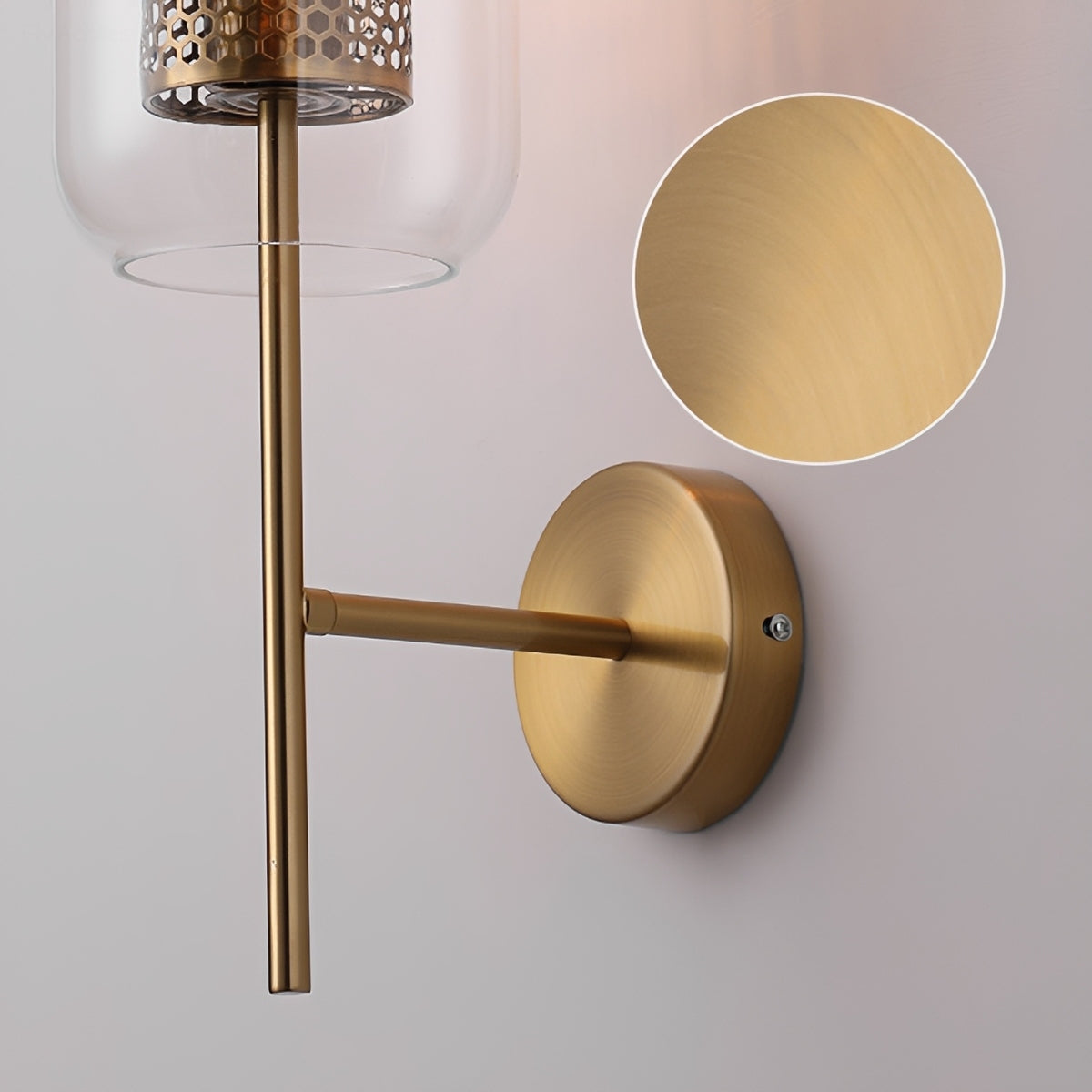 Industriële Wandlamp met Glazen Cilinderkap en LED-Verlichting voor Gang Woonkamer en Slaapkamer Interieur | Sansoti