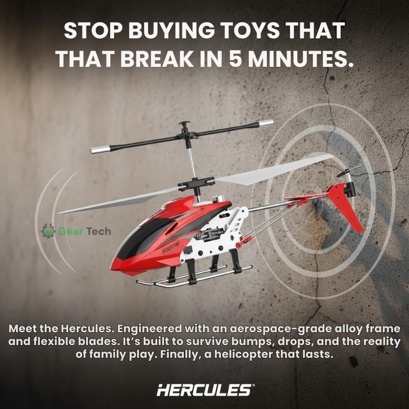 Fernsteuerbarer RC-Hubschrauber 3,5 Kanäle Infrarot mit Gyroskop, Innenbereich, Crimson Rot | Sansoti