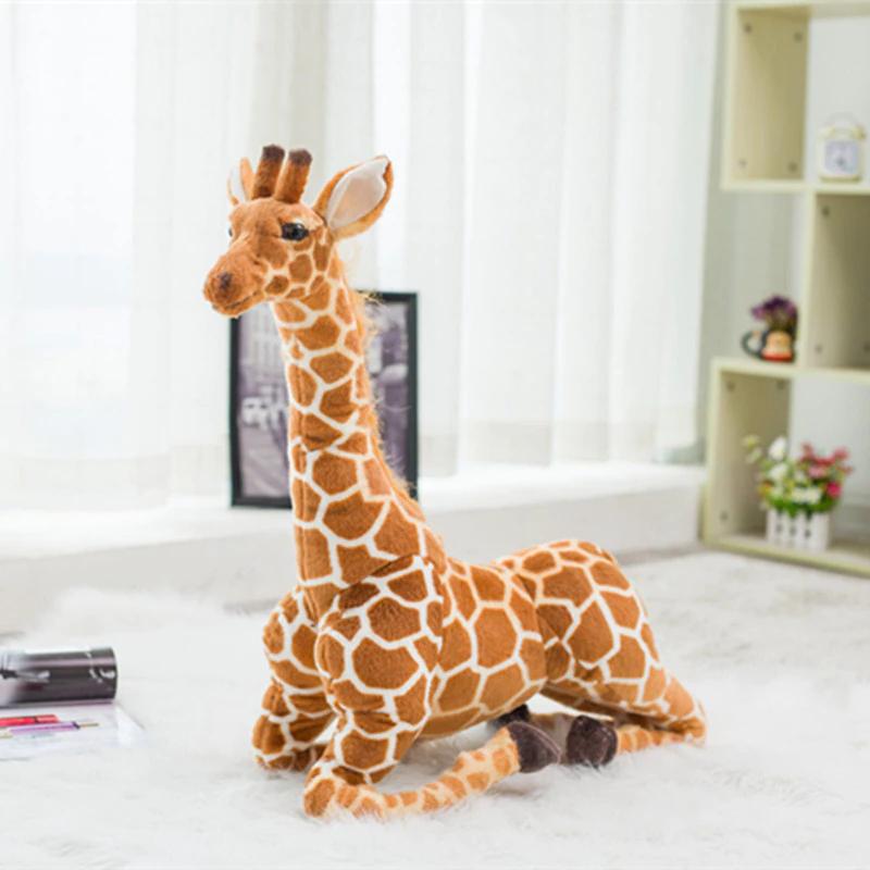 Giraffe Knuffel XXL Zacht Pluche Speelgoed Kinderkamer Decoratie 80-140cm Staand Dier Cadeau voor Kinderen | Sansoti
